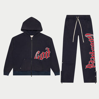 OG LOGO SWEATSUIT V2- NAVY/RED
