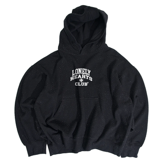 ALL OVER RHINESTONE HOODIE - BLACK