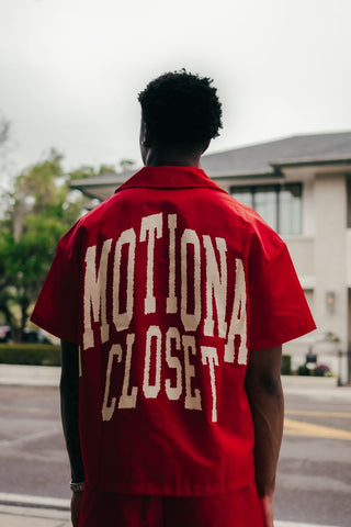 Red “Backyard” Nylon Shirt