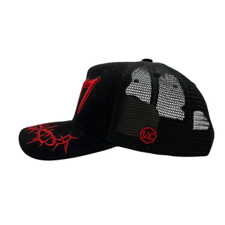 SUEDE- BLACK/RED