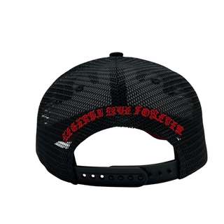 SUEDE- BLACK/RED