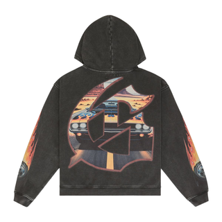ON THE RUN II  HOODIE BLACK WASH