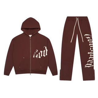 OG LOGO SWEATSUIT V2- BROWN/WHITE