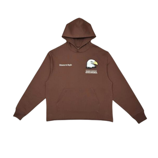 HUMAN VS EAGLE HOODIE- BROWN