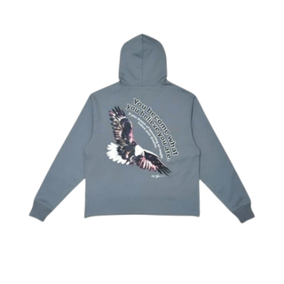 HUMAN VS EAGLE HOODIE- GREY