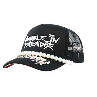 TROUBLE IN PARADISE TRUCKER - BLACK