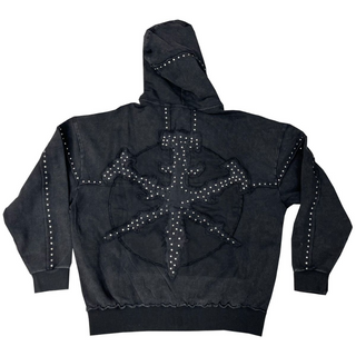 STUDDED FLEECE- BLACK