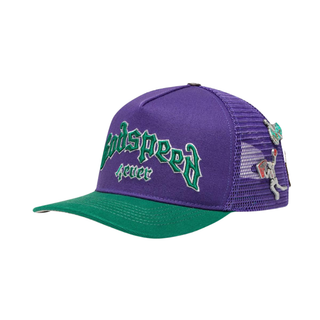 FOREVER TRUCKER HAT- PURPLE/GREEN