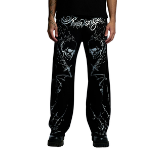 TATTOO SWEATPANT BLACK/SILVER