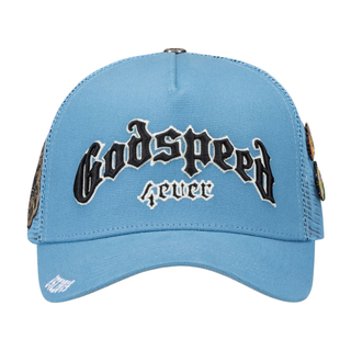 FOREVER TRUCKER HAT- BABY BLUE