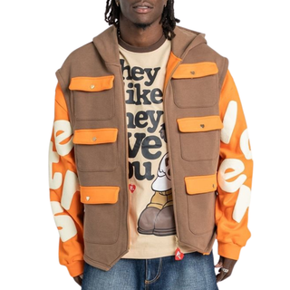 UTILITY VEST SCATTERED ZIP-UP