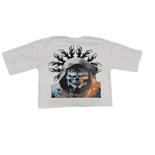 HOODED SKULL- WHITE
