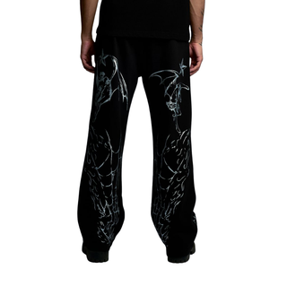 TATTOO SWEATPANT BLACK/SILVER