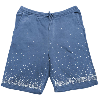 FALLING UP RHINESTONE SHORTS- SLATE BLUE