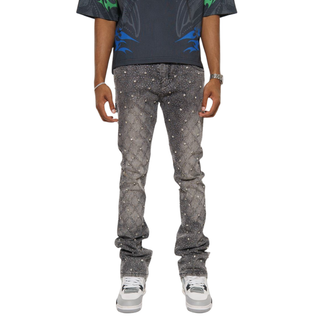 RHINESTONE FLARE DENIM