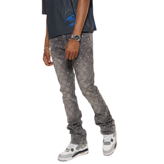 RHINESTONE FLARE DENIM