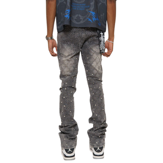 RHINESTONE FLARE DENIM