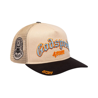 FOREVER TRUCKER HAT- BONE/BLUE/ORANGE
