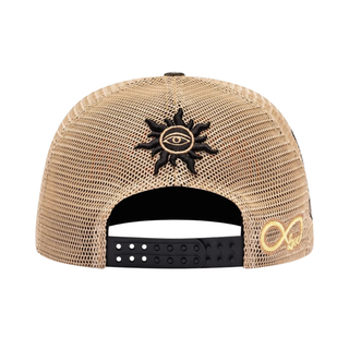 FOREVER TRUCKER HAT- BONE/BLUE/ORANGE