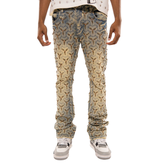 STITCHING STONE FLARE DENIM