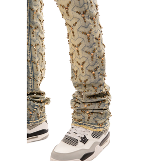 STITCHING STONE FLARE DENIM