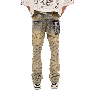 STITCHING STONE FLARE DENIM