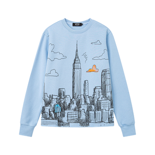 SKYLINE CREW NECK - LIGHT BLUE