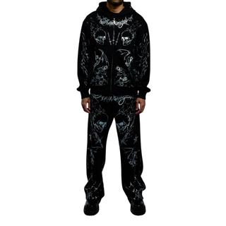 TATTOO ZIP BLACK/SILVER