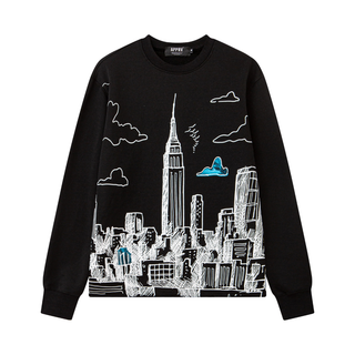 SKYLINE CREW NECK - BLACK