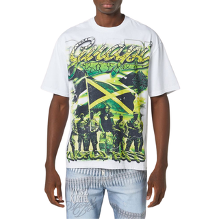 WHITE COMMANDMENT TEE