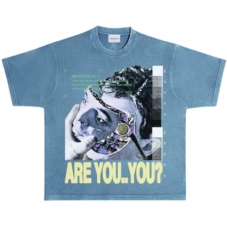 ARE YOU YOU SS TEE- AQUA