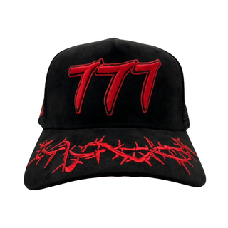 DIAMOND 777 SUEDE- BLACK/RED