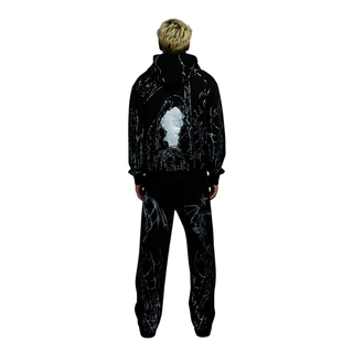 TATTOO ZIP BLACK/SILVER