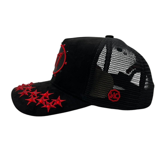 DIAMOND 777 SUEDE- BLACK/RED