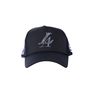 PARADISE LA CRYSTALS- BLACK/SATIN