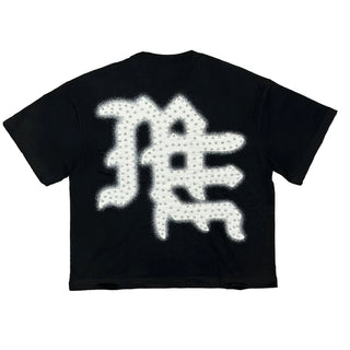 Black ‘End’ Rhinestone Tee