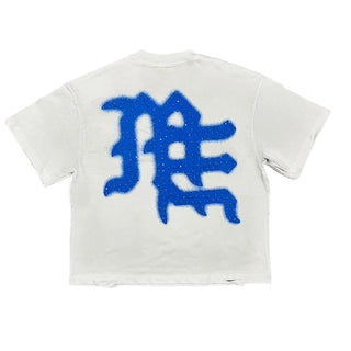 Blue ‘End’ Rhinestone Tee