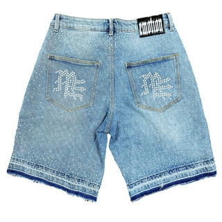 ‘ME’ Rhinestone Denim Shorts