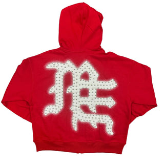 Red ‘End’ Rhinestone hoodie